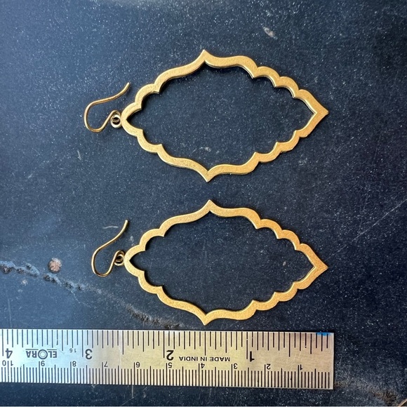 Dogeared Moroccan Elegant Gold Dangling Earrings - Picture 3 of 5